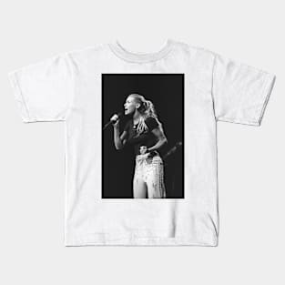 Faith Hill BW Photograph Kids T-Shirt